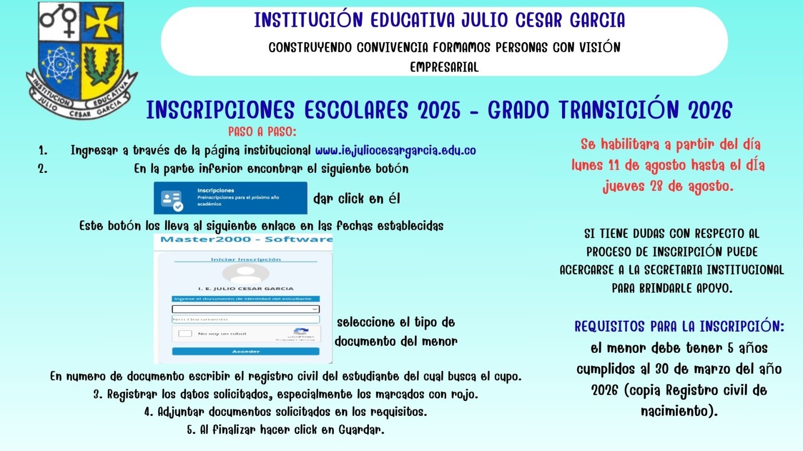 INSCRIPCIONES PREESCOLAR 2026